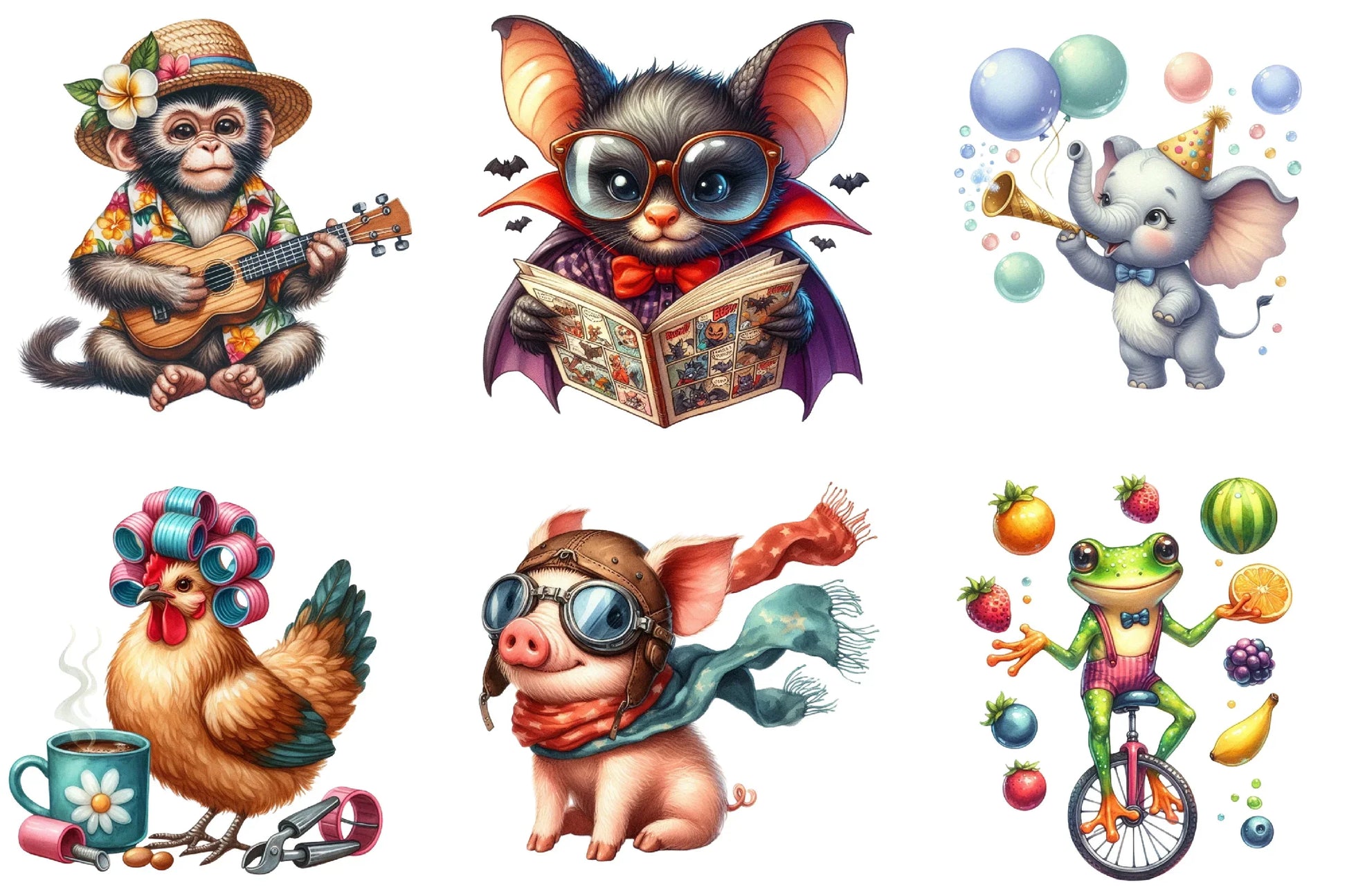 Quirky Animals Clipart Bundle - CraftNest - Digital Crafting and Art