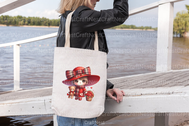 Valentine Cute Girl Clipart Bundle 4 - CraftNest - Digital Crafting and Art