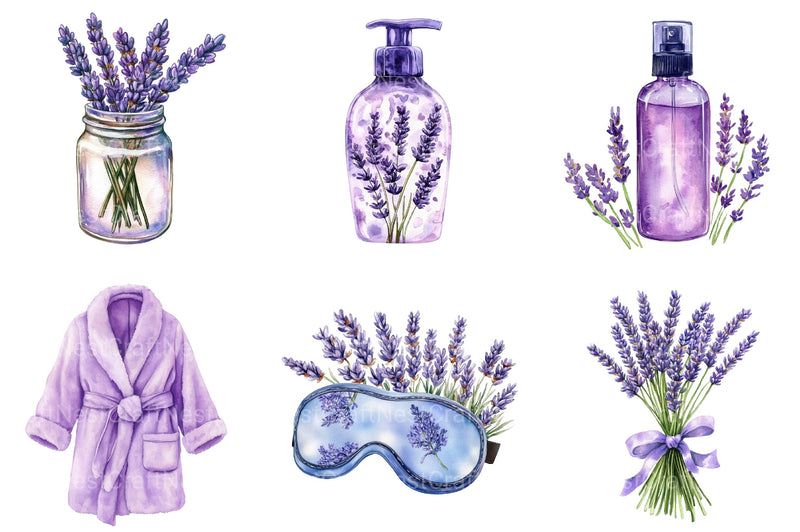 Lavender Pamper Time Clipart Bundle 2 - CraftNest - Digital Crafting and Art