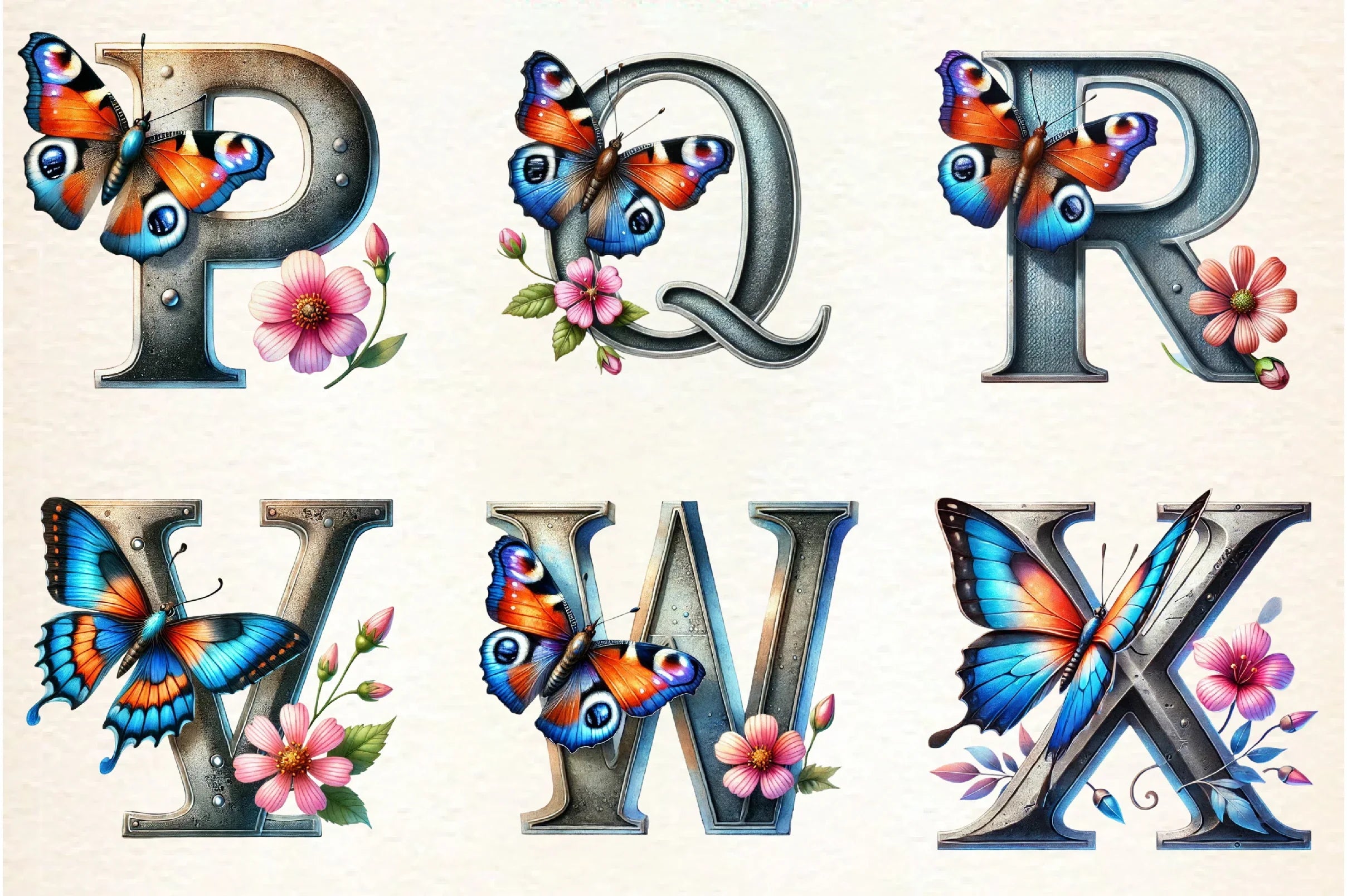 Spring Alphabet Clipart Bundle - CraftNest - Digital Crafting and Art