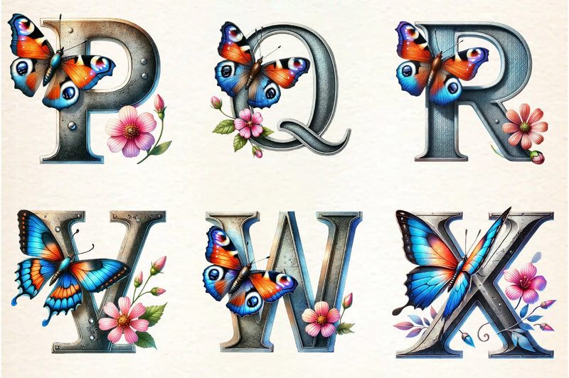 Spring Alphabet Clipart Bundle - CraftNest - Digital Crafting and Art