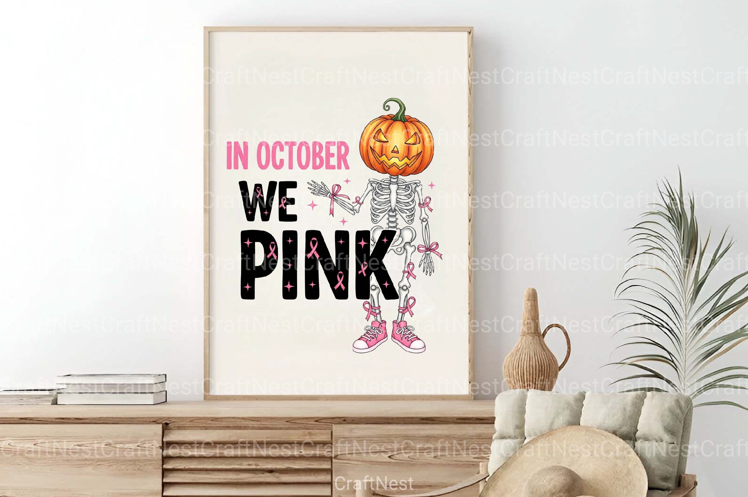 Halloween Breast Cancer Awareness Clipart Bundle - CraftNest - Digital Crafting and Art