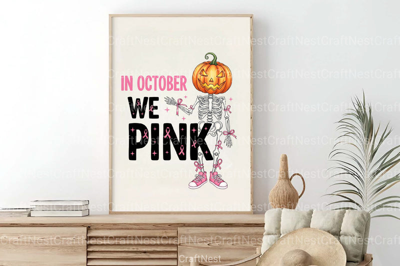 Halloween Breast Cancer Awareness Clipart Bundle - CraftNest - Digital Crafting and Art