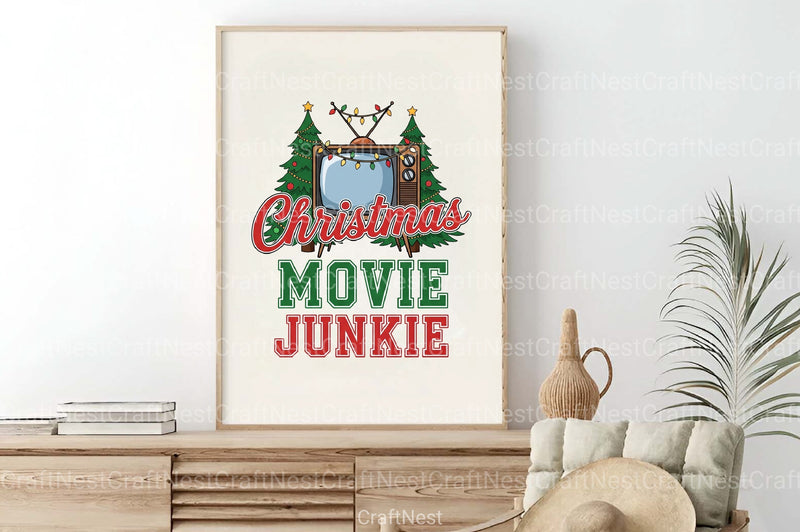 Christmas Movie Junkie Clipart Bundle - CraftNest - Digital Crafting and Art