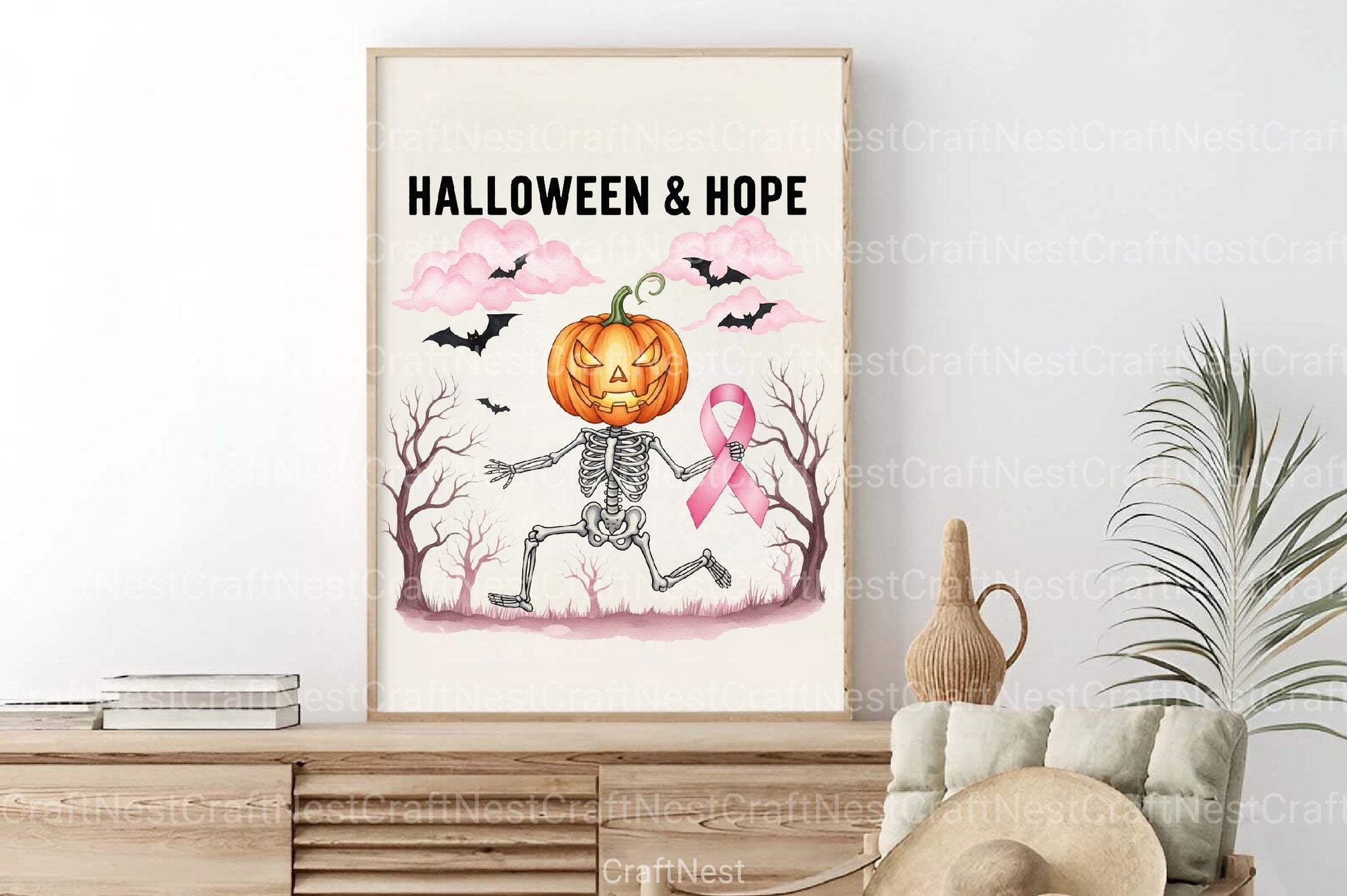 Halloween Breast Cancer Clipart Bundle 67 - CraftNest - Digital Crafting and Art