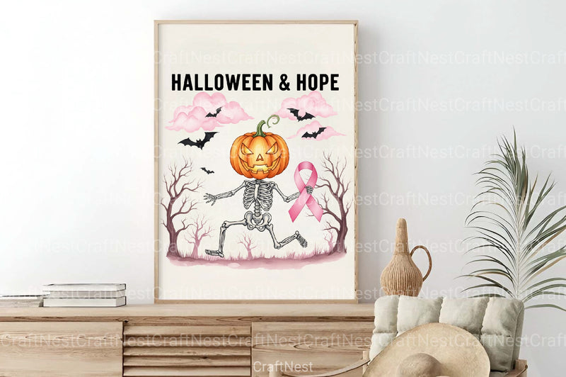 Halloween Breast Cancer Clipart Bundle 67 - CraftNest - Digital Crafting and Art