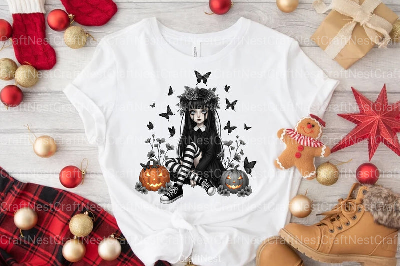 Whimsical Halloween Girl Clipart Bundle - CraftNest - Digital Crafting and Art