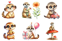 Cute Meerkat Clipart Bundle - CraftNest - Digital Crafting and Art
