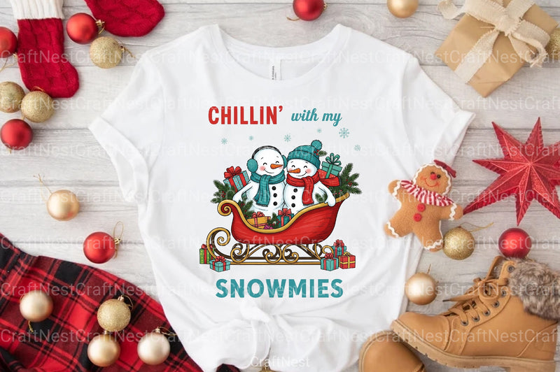 Vintage Christmas Snowman Clipart Bundle 1 - CraftNest - Digital Crafting and Art