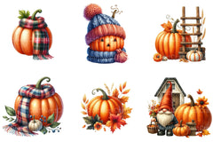 Fall Pumpkin Autumn Clipart Bundle - CraftNest - Digital Crafting and Art