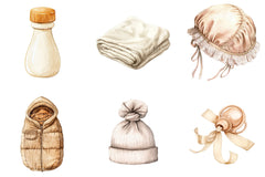 Neutral Baby Clipart Bundle - CraftNest - Digital Crafting and Art