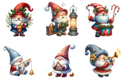 Christmas Gnome Musicians Clipart Bundle 4 - CraftNest - Digital Crafting and Art