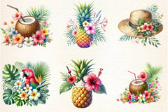 Tropical Spring Clipart Bundle - CraftNest - Digital Crafting and Art