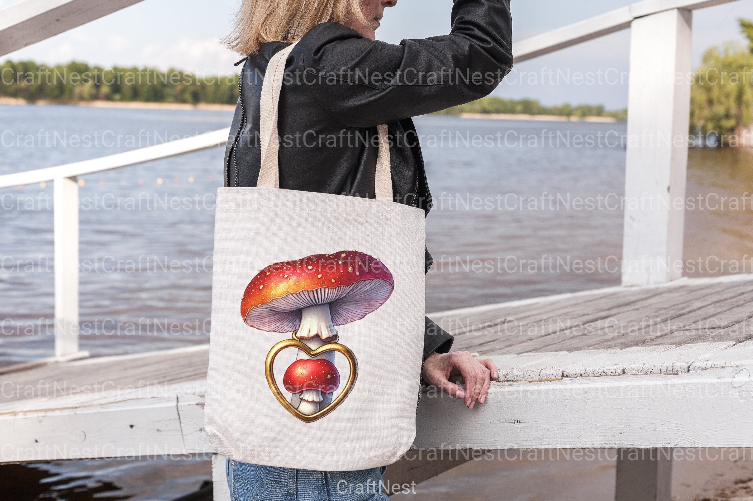 Valentine's Day Mushroom Clipart Bundle 8 - CraftNest - Digital Crafting and Art