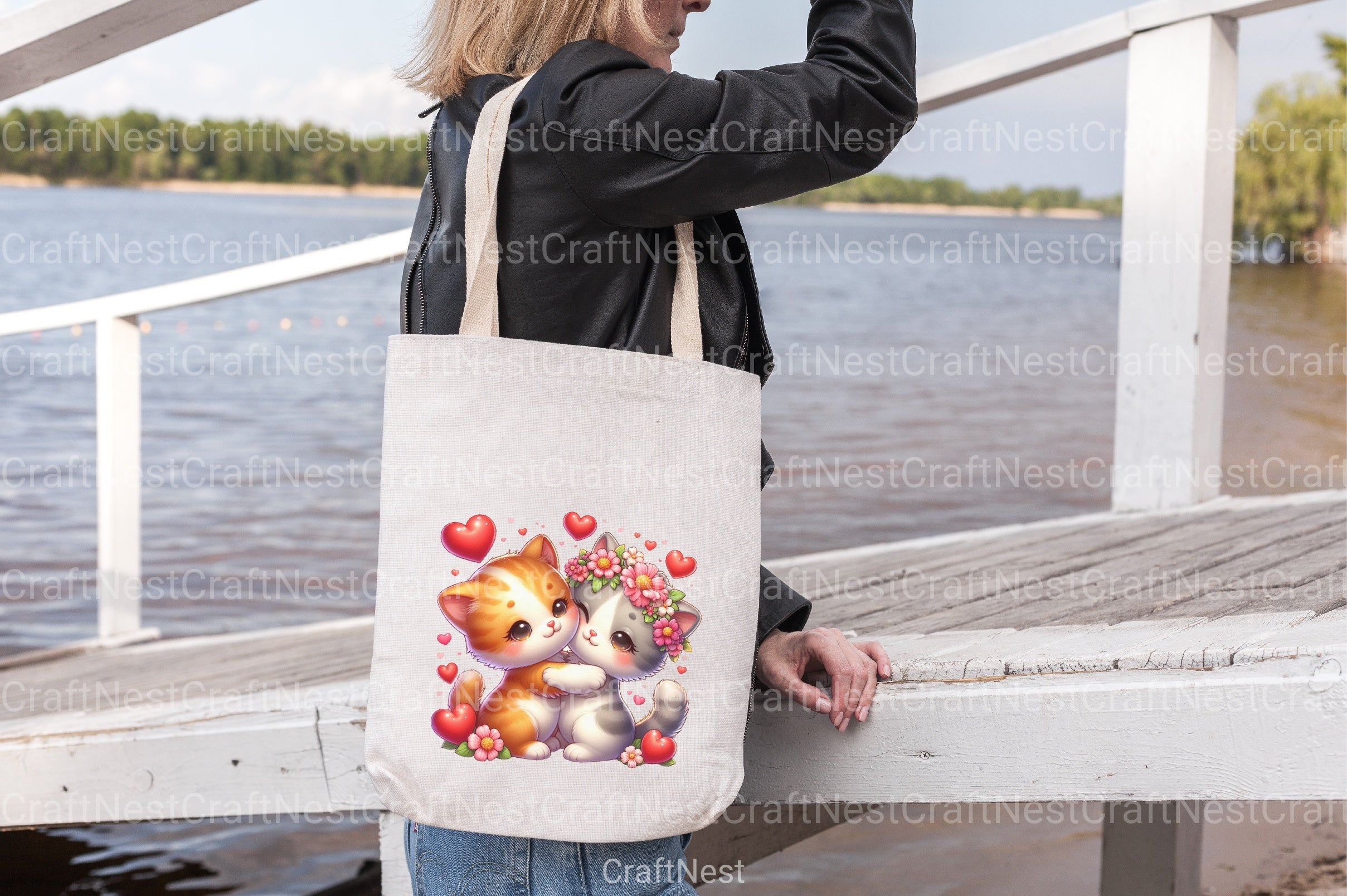 Valentine's Cat Couple Clipart Bundle - CraftNest - Digital Crafting and Art