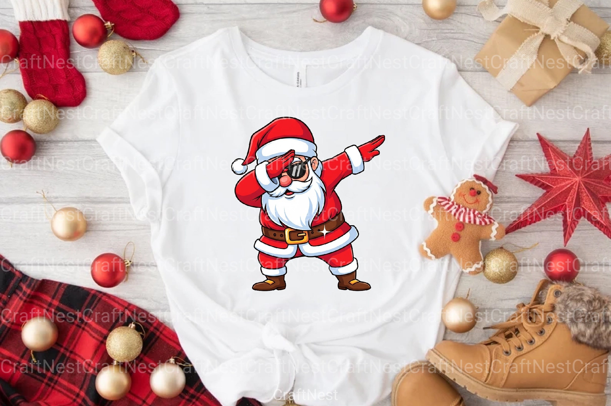 Dabbing Santa Clipart Bundle - CraftNest - Digital Crafting and Art