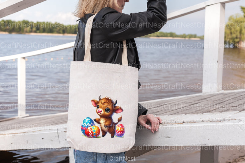 Easter Highland Cow Clipart Bundle 1 - CraftNest - Digital Crafting and Art