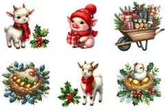 Cozy Farm Christmas Clipart Bundle - CraftNest - Digital Crafting and Art
