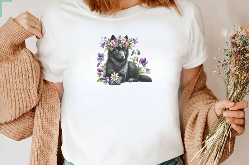 Spring Black Wolf Clipart Bundle - CraftNest - Digital Crafting and Art