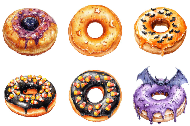 Halloween Donut Clipart Bundle - CraftNest - Digital Crafting and Art