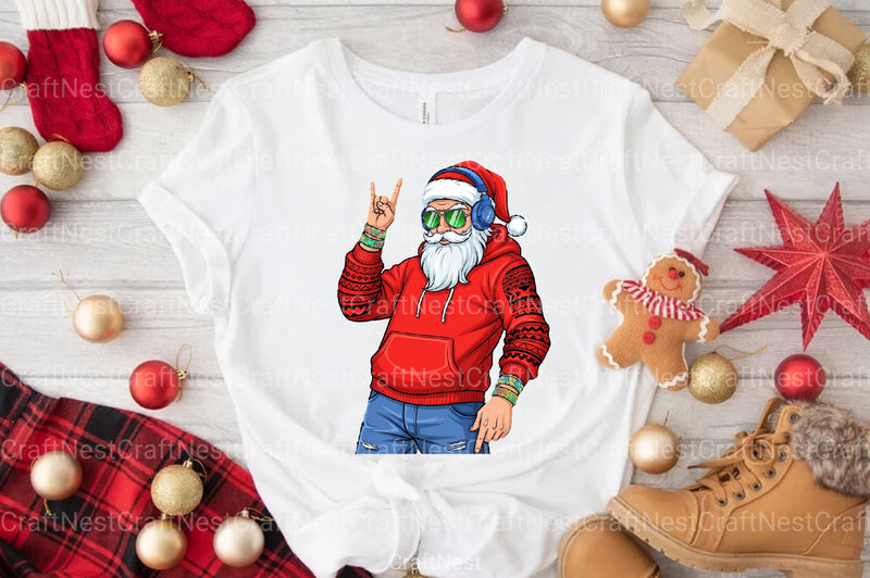 Hip Hop Santa Clipart Bundle - CraftNest - Digital Crafting and Art