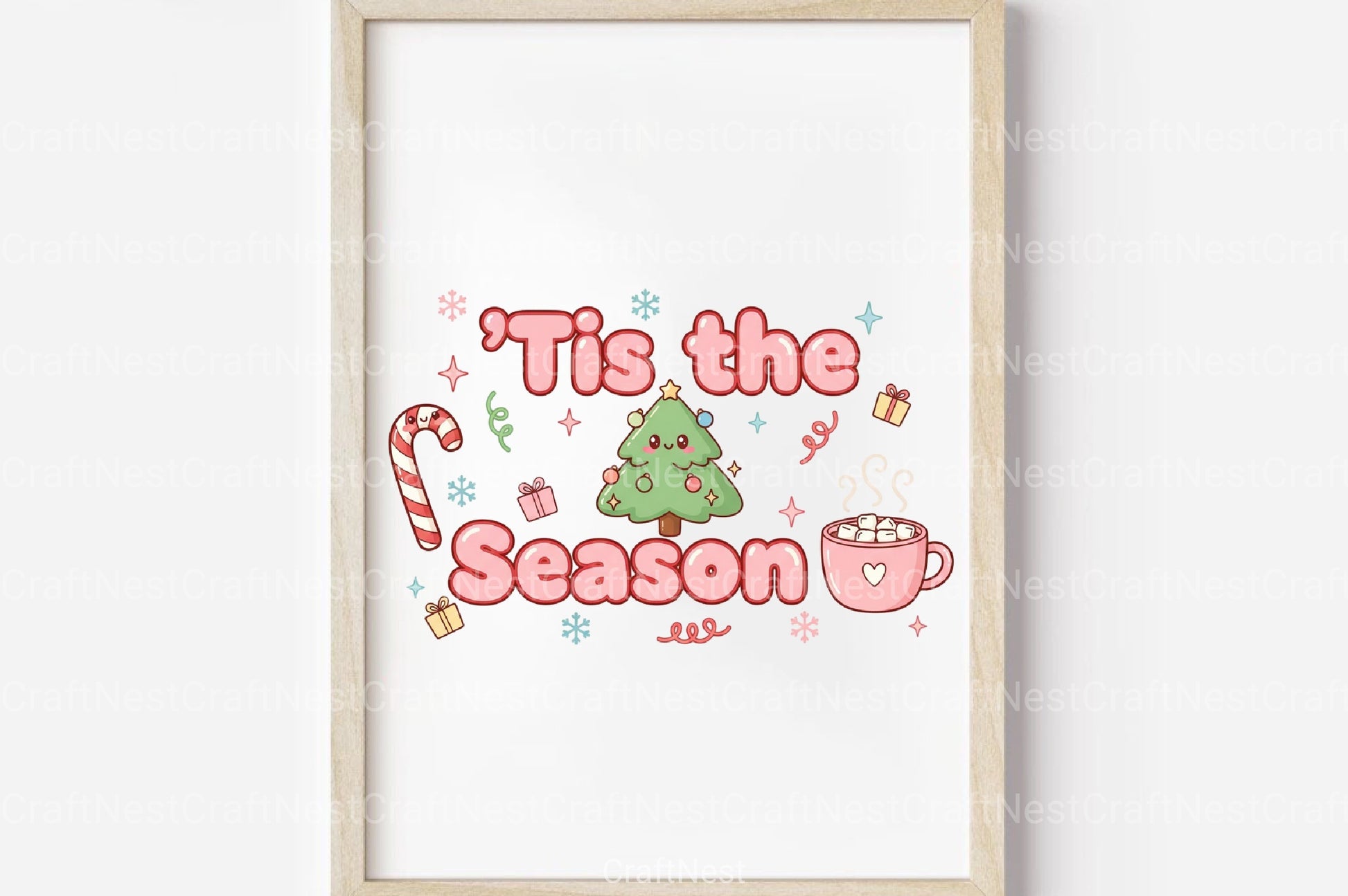 Santa Baby Pinup Pink Christmas Clipart Bundle - CraftNest - Digital Crafting and Art