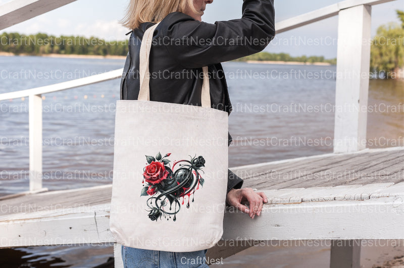 Gothic Valentine's Day Clipart Bundle 5 - CraftNest - Digital Crafting and Art