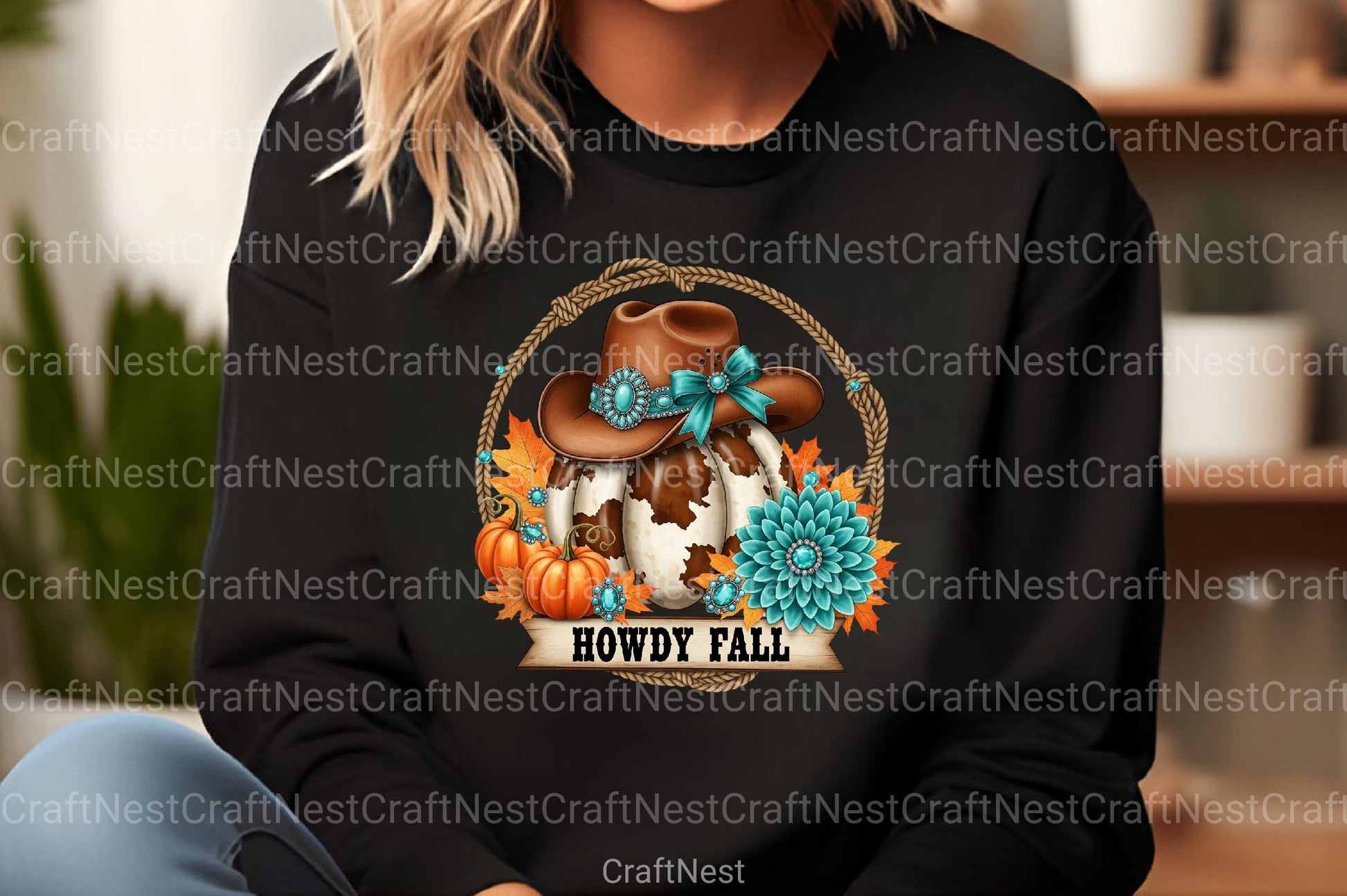 Howdy Fall Wreath Sign Clipart Bundle - CraftNest - Digital Crafting and Art