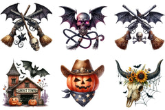 Halloween Western Clipart Bundle - CraftNest - Digital Crafting and Art