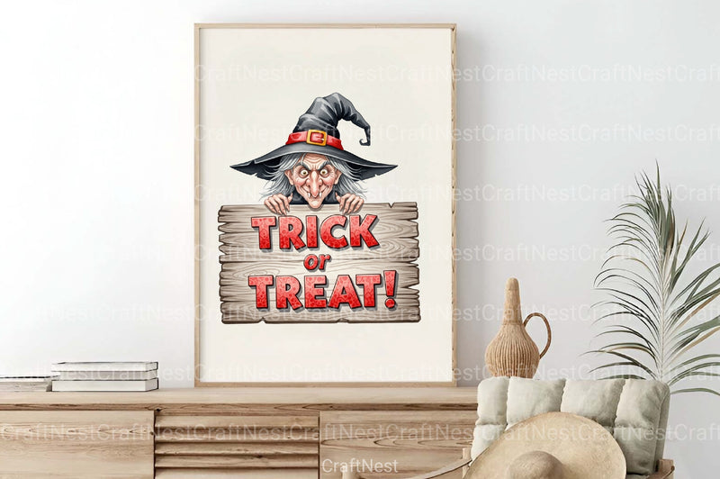 Witch Trick or Treat Clipart Bundle - CraftNest - Digital Crafting and Art