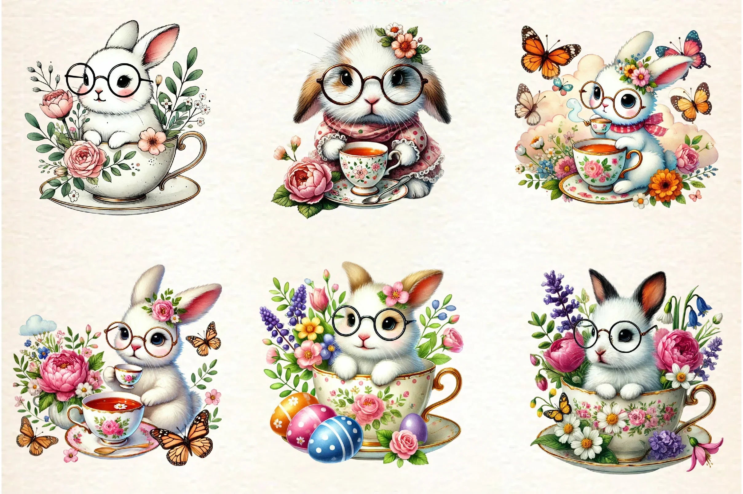 Easter Bunny Clipart Bundle - CraftNest - Digital Crafting and Art