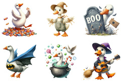 Funny Halloween Silly Goose Clipart Bundle - CraftNest - Digital Crafting and Art