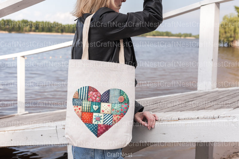 Patchwork Heart Valentine's Day Clipart Bundle 99 - CraftNest - Digital Crafting and Art