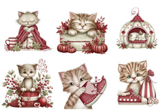 Thanksgiving Cat Clipart Design Bundle - CraftNest - Digital Crafting and Art