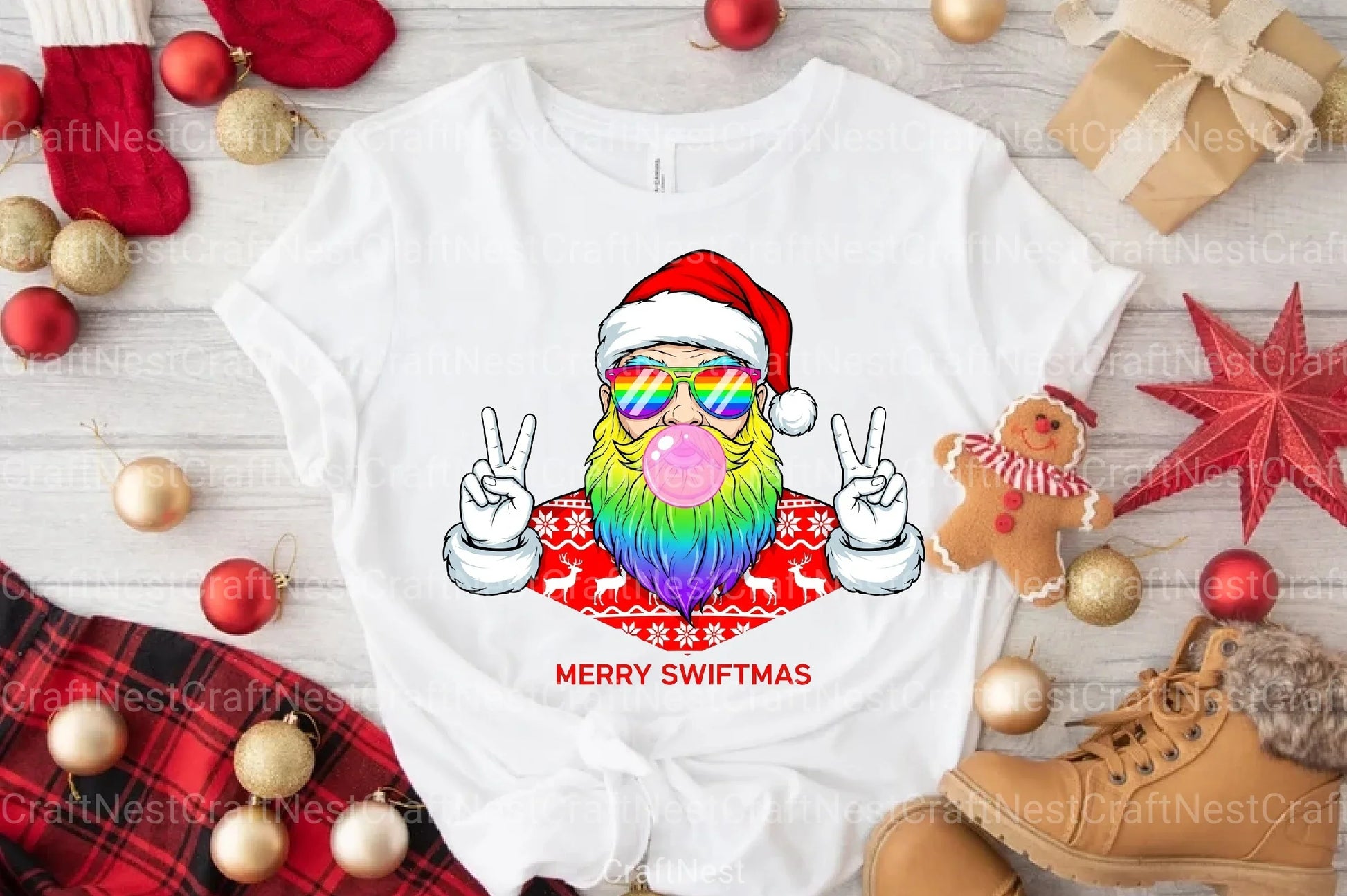 Merry Swiftmas Retro Christmas Clipart Bundle - CraftNest - Digital Crafting and Art