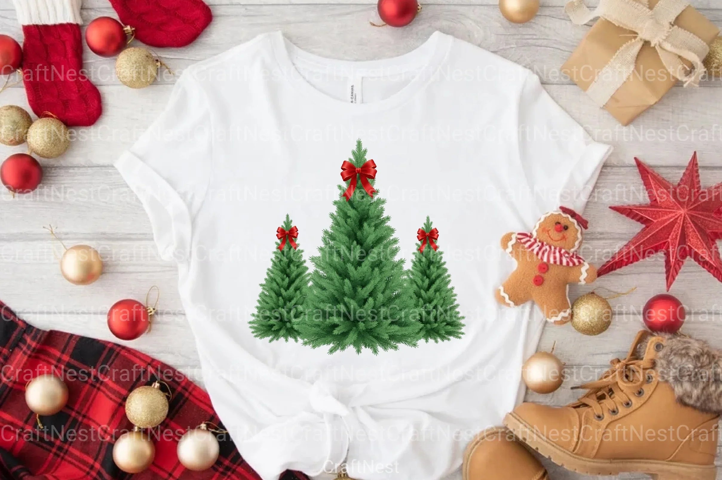 Christmas Tree Embroidery Design Clipart Bundle - CraftNest - Digital Crafting and Art