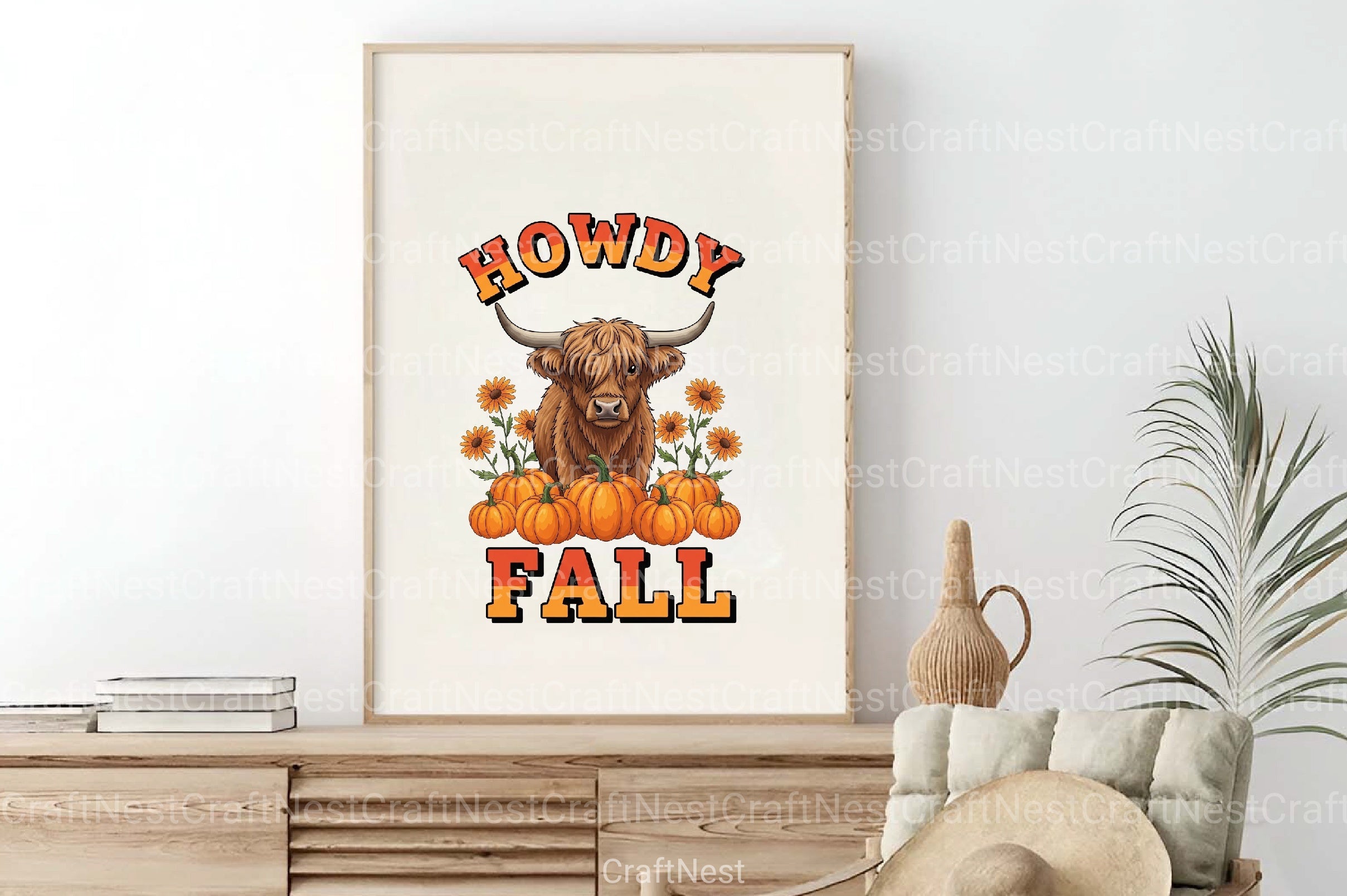 Howdy Highland Fall Graphic Clipart Bundle - CraftNest - Digital Crafting and Art