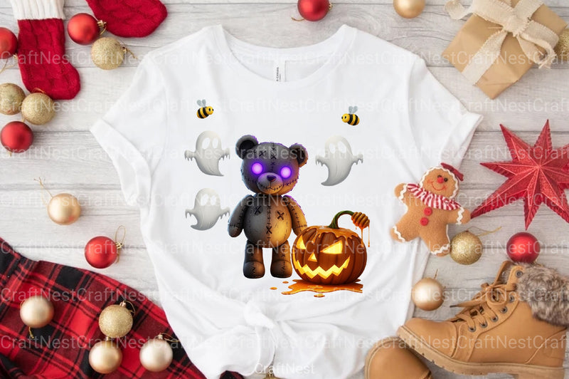 Spooky Teddy Bear Clipart Bundle - CraftNest - Digital Crafting and Art