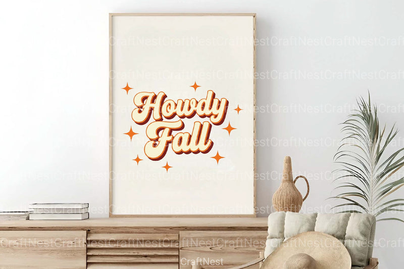 Retro Howdy Fall Graphic Clipart Bundle - CraftNest - Digital Crafting and Art