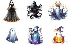 Enchanted Ghost Halloween Clipart Bundle - CraftNest - Digital Crafting and Art
