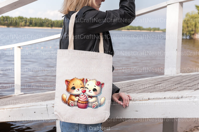 Valentine Cat Love Clipart Bundle - CraftNest - Digital Crafting and Art