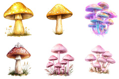 Magical Mushrooms Clipart Bundle 66 - CraftNest - Digital Crafting and Art