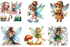 Quirky Funny Fairy Clipart Bundle - CraftNest - Digital Crafting and Art