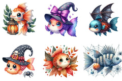 Cute Halloween Fish Clipart Bundle - CraftNest - Digital Crafting and Art