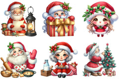 Christmas Mrs. Claus Clipart Bundle - CraftNest - Digital Crafting and Art