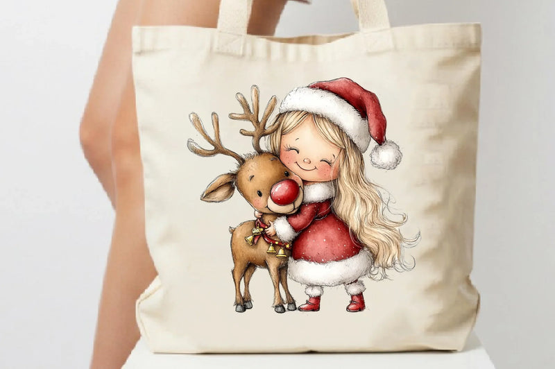 Cute Christmas Girls Clipart Bundle - CraftNest - Digital Crafting and Art