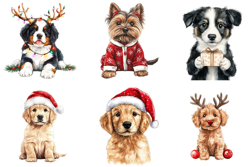 Christmas Dog Clipart Bundle - CraftNest - Digital Crafting and Art