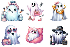 Cute Boujee Ghost Clipart Bundle - CraftNest - Digital Crafting and Art