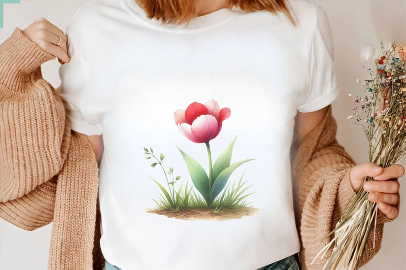 Spring Tulip Flower Clipart Bundle - CraftNest - Digital Crafting and Art