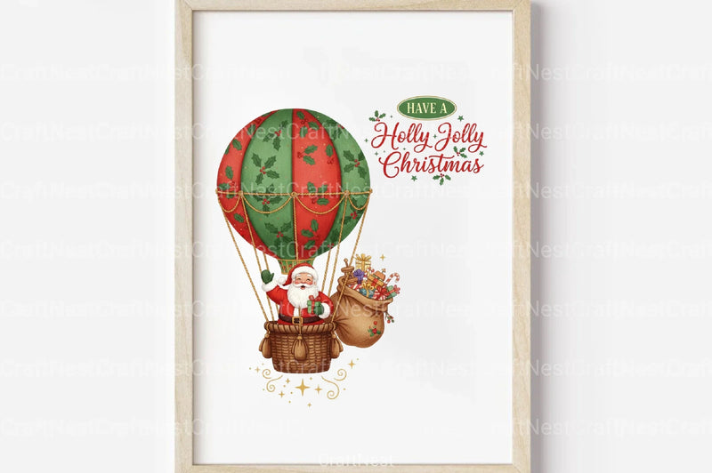 Retro Christmas Clipart Bundle: Have a Holly Jolly Christmas - CraftNest - Digital Crafting and Art